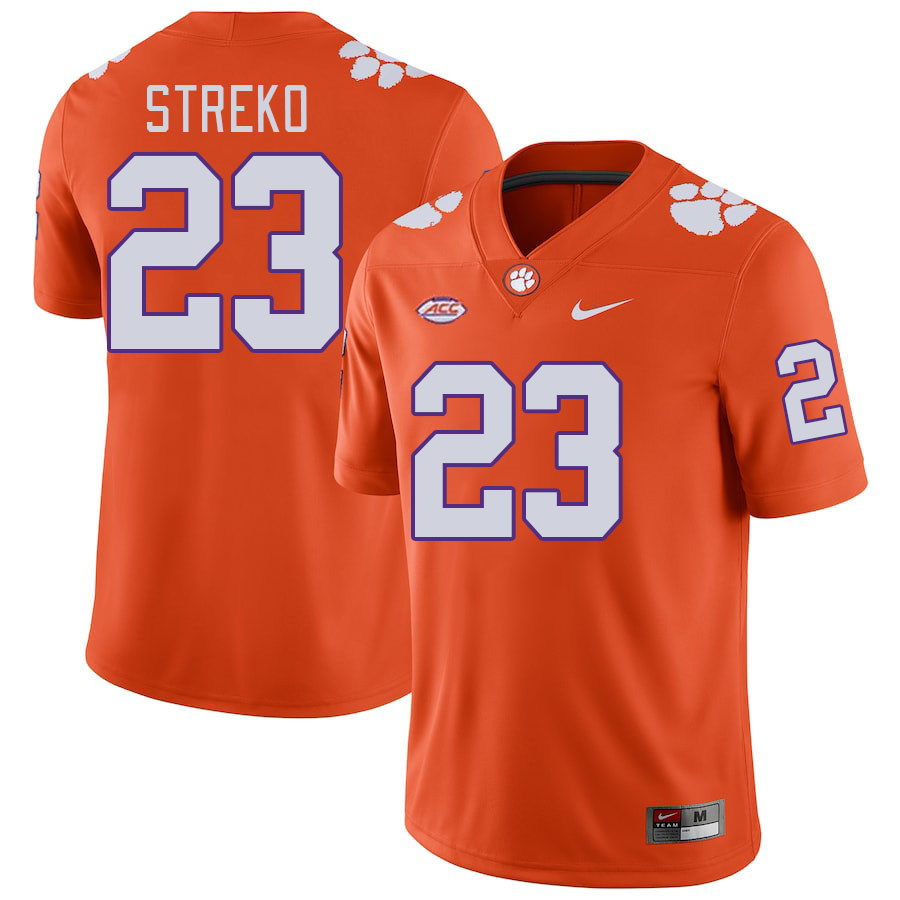 Men's Clemson Tigers Peyton Streko #23 College Orange NCAA Authentic Football Stitched Jersey 23BB30FE